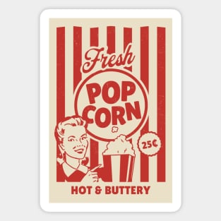 Fresh Popcorn Sign Costume for Halloween Funny Retro Vintage Magnet